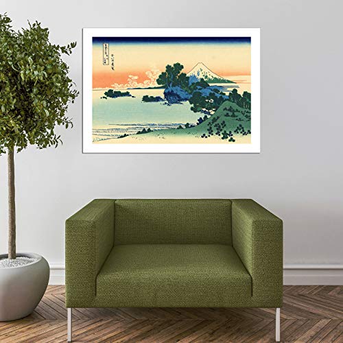 Affiche Katsushika Hokusai Shichiri Beach décoration murale encadrée japonaise - 7