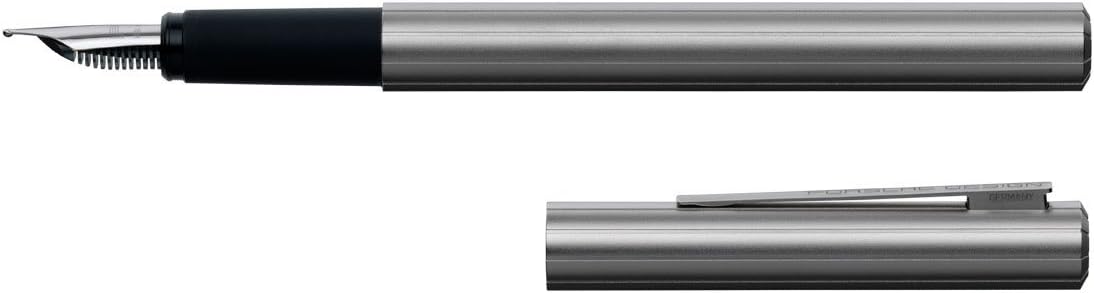 Porsche Design Slim Line Fountain Pen B - Silver