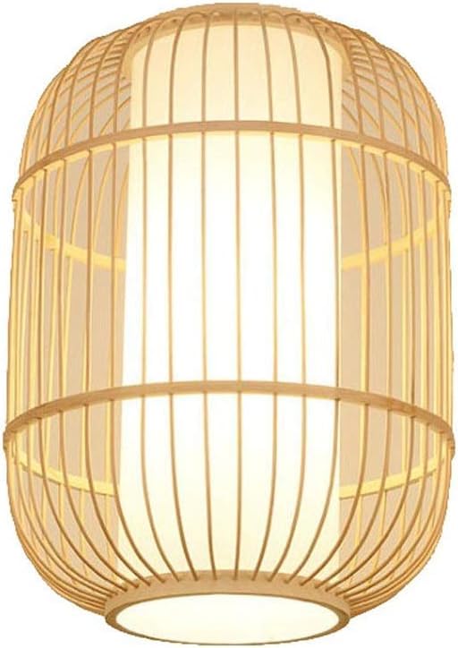 Lampe tissée rétro style zen luminaire suspendu fait main pour salon