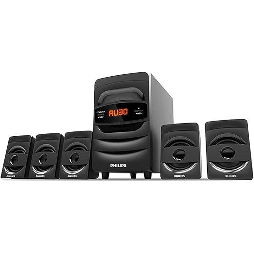 PHILIPS Audio SPA5128B 51 CH 40W Multimedia Speaker with Su