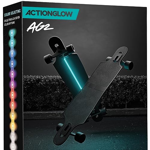 ActionGlow LED Longboard/Skateboard Lighting System (AG2) | 7 Color Modes, 100% Waterproof, Super Bright, Visible from Over a Half Mile, Easy 5 Minute Install
