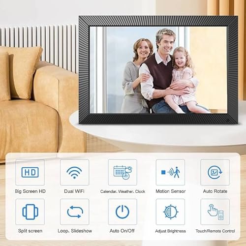 Extra Large Digital Picture Frame - 19 Inch Dual-Wifi Digital Photo Frame Wall Mountable, 32Gb Wifi Smart Frame, Full Function, Share Photos And Videos Via App Or Email Instantly, Free Cloud Storage #TOP3