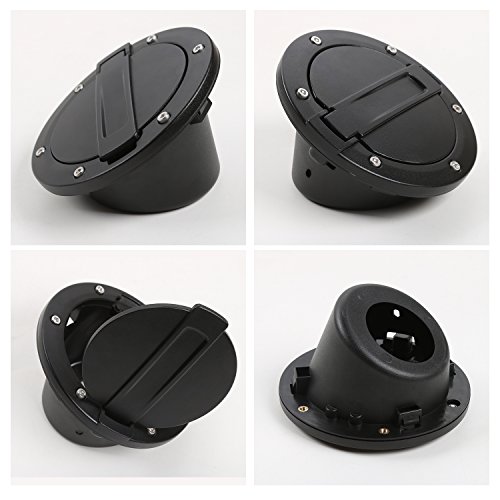 Gas Tank Cap JeCar Fuel Filler Door Cover for 2007-2018 Jeep Wrangler JK & Unlimited by JeCar - Image 4
