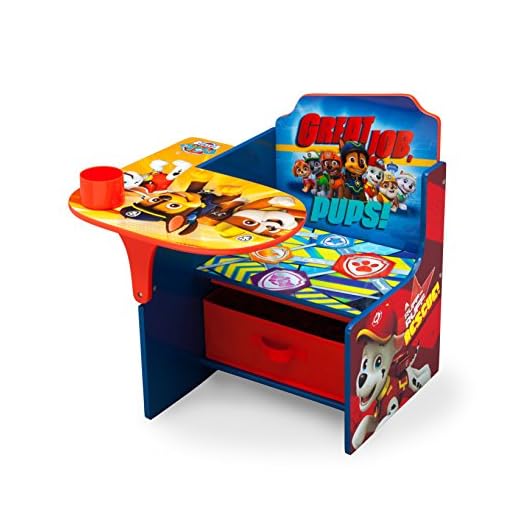 Delta Children Chair Desk with Storage Bin - Ideal for Arts & Crafts, Snack Time, Homeschooling, Homework & More, Nick Jr. PAW Patrol