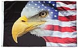 FlagSource U.S. Flag with Eagle Nylon Decorative Flag, Made in The USA, 3x5'