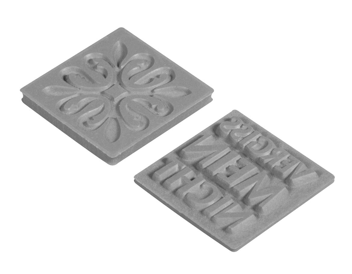 Rayher Labels Ornament, Vergissmeinnicht, 25x25mm, Colourless