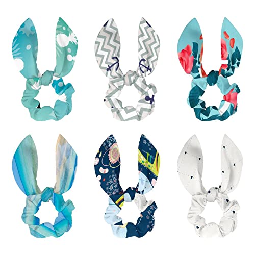 Chouchous doux pour queue de cheval accessoires cheveux femme bleu
