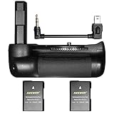 Neewer Pro Vertikaler Batteriegriff für Nikon D5600 D5500 DSLR Kamera mit 2er Pack 7,4V 1050mAh Nikon EN-EL14 Wiederaufladbarer Lithium-Ionen-Akku (Schwarz)