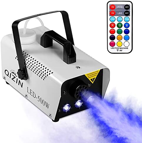 Fog Machine - Unleash the Drama with Our 500W Wireless Remote, Full Color LEDs, and Portable Design - Perfect for Halloween, Parties, and Stage Effects