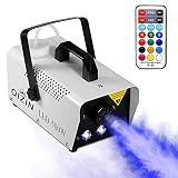 Fog Machine - Unleash the Drama with Our 500W Wireless Remote, Full Color LEDs, and Portable Design