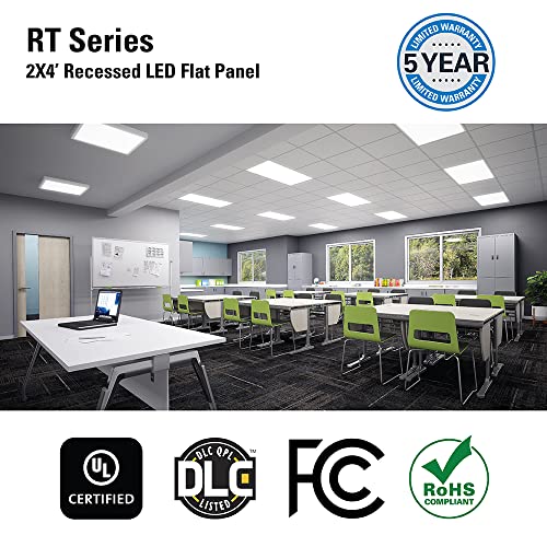 2 Ft. X 4 Ft. White Integrated Led Flat Panel Troffer Light Fixture At 4700 Lumens, 4000K Cool White #TOP4