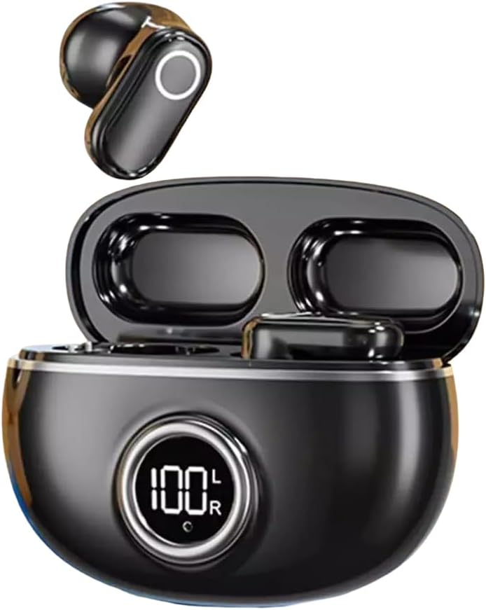 Sixco M84 Wireless Earbuds Bluetooth Headset Earbuds Power Display HD Sound Quality Long Battery Life Suitable for Travel and Business（Glossy Black）