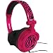 Maxell 190220 AMP-PZ Amplified Heavy Bass Headphones, Hot Pink
