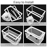 Fulushou 2 Packs Aquarium Breeding Box Fish Hatchery Isolation Box Fry Hatchery Net with Suction Cups - Image 5