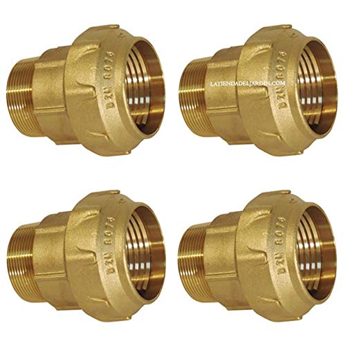 QUARKZMAN Raccordo a T in Ottone, 1/4 x 1/4 x 1/4 NPT 3 Vie Adattatore Raccordo Connettore a Y Adattatore per Trasporto Gas, 2pz