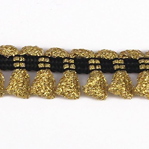 10yards Craft Braided Gold Decorated Fringe Tassel Lace Ribbon Applique Trim Cinta bandaFor Curtain Costumes