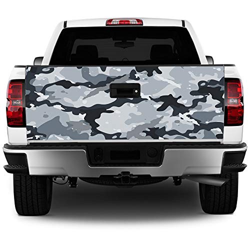 Truck Tailgate Wrap Gray Camouflage Hd Decal Graphics Mightyskins Professional Grade 3M Material Universal Fit For Full Size Trucks Weatherproof & Car Wash Safe Made In The U.s.a. (Tg-Gray Camouflage) #TOP13
