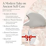 Kitsch Stainless Steel Gua Sha Facial Tools - Guasha Tool for Face, Face Sculpting Tool, Jawline Shaper, Double Chin Reducer, Body Gua Sha Tools, Lymphatic Drainage Massager, Facial Skin Care -Silver - Image 3