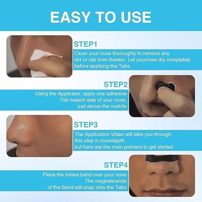 Navaliya Magnetic Nose Strip, 15 Pcs Magnetic Nasal Strips, Nose Magnet for Breathing, Intake Breathing Nose Magnets, Anti-Snoring Magnetic Nose Clip for Home,Travel,Hotel,Business Trip,Men&Women,Black 4