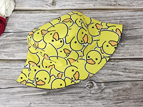 Yellow Duck Bucket Hat For Men Women Teen Girl, Packable Reversible Printed Sun Hats, Fisherman Outdoor Summer Travel Beach Caps #TOP6