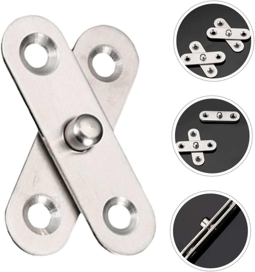 Veemoon 40Pcs Rotating Hidden Door Hinges Ultra Thin Pivot Hinges for Furniture Easy Installation and Operation for Secret Doors and Bookcases Durable Design