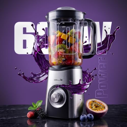 Image of iBELL Nutri Core 5Q Plus 600W Nutri Blender Mixer Grinder & Juicer with 24000 RPM High-Speed Motor, 4 Multi-Purpose Jars with chopper, 2-Speed & Pulse Function for Smoothies (Silver)