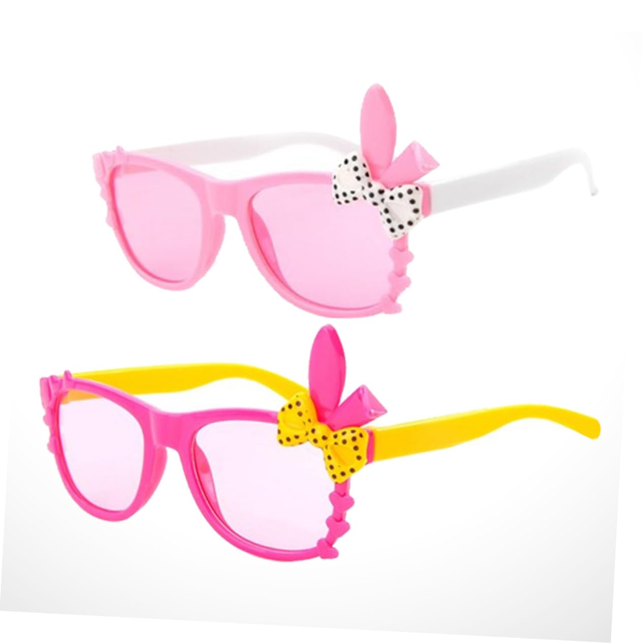 WOFASHPURET 2pcs Rabbit Ear Sunglasses for Kids Polarized Glasses Bowknot Random Color