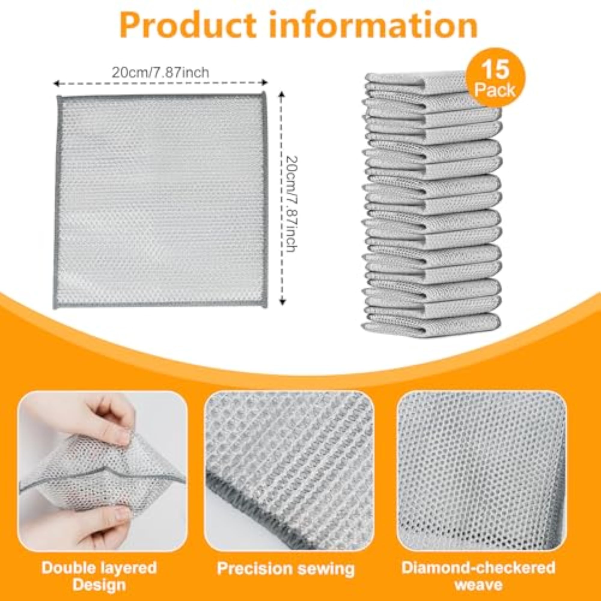 Quick-Drying Wire Dish Rag for Kitchen and Bathroom