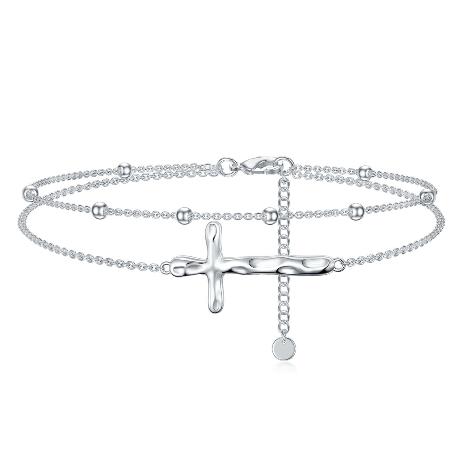 925 Sterling Silver Layered Ankle Bracelets for Women Jewelry Gifts