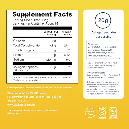 image for Vital Proteins Collagen Peptides Powder, Collagen Supplements, Hair & 