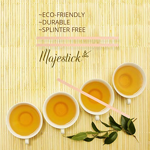 Majestick Goods Bamboo Wooden Coffee Stir Sticks 1000 Count | 7.5" Premium Wooden Coffee Stirrers | Non-Plastic Eco-Friendly Wood Stirring Stick, Disposable Drink Stirrer 1000/Box 7.5 Inch Stirs #TOP2