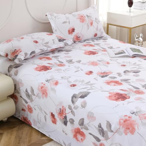 Image of Dew Cotton Bedsheet for Double Bed 160 TC 250 x 225 CM, White
