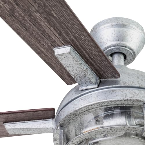 Prominence Home Freyr, 52 Inch Indoor Outdoor LED Ceiling Fan with Light, Remote Control, Dual Mounting Options, 5 Dual Finish Blades, Reversible Motor -51484-01 (Painted Galvanized) - Image 17