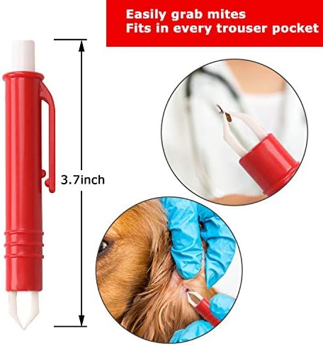 Reastar Tick Remover, 5PCS Tick Remover Kit with Set of 3 Tick Hook and 2 Tick Tweezer - for Dogs, Cats, Humans