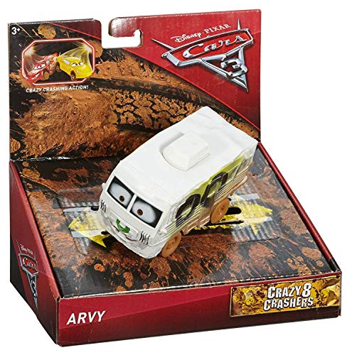 Disney Pixar Cars 3 Crazy 8 Crashers Arvy Vehicle, 1:55 Scale #TOP3