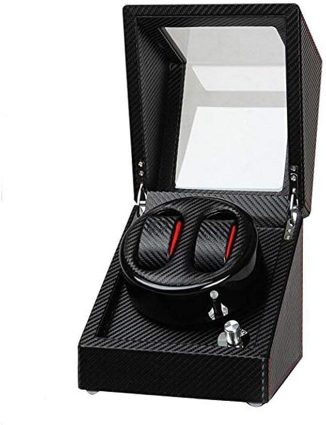 Automatic Watch Winder Watch Winder Shake Table Device Shaker Motor Box Carbon Fiber 2 Electric Watch Automatic Winding Shaker 2+0 Black Automatic Win