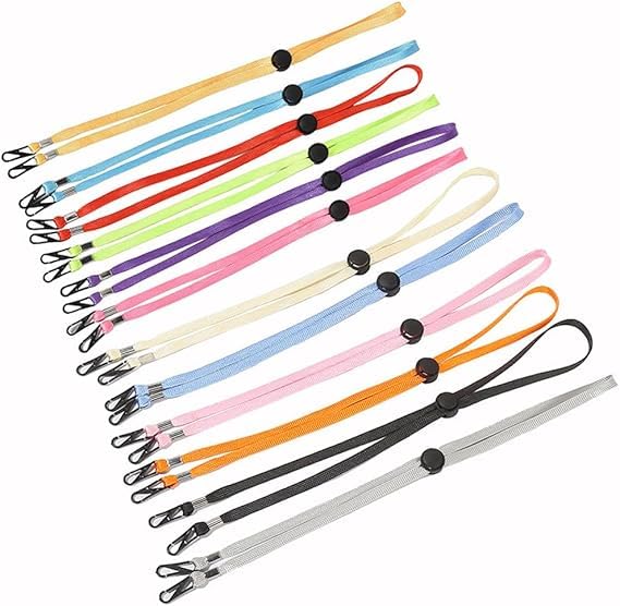 Hehglng 5 Pcs Multicolored Adjustable Hat Strap Clips Elastic Hats Removable Chin Cord, Windproof Hat Anti-Lost Cap Strap Clips for Golfing Boating Fishing Hat Outdoor, Fishing Hats (5 Colors)