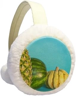 Tropical Fruit Abacaxi Aquecedor de orelhas de inverno com cabo de lã peluda para ambientes externos