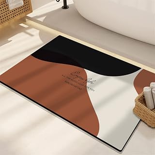 Badrum badmatta matta, badmattor, superabsorberande badmatta halkfri mjuk matta, snabbtorkande badmatta, kiselgur absorberande badmatta, duschmatta mjuk tvättbar torr badrumsmatta modern – 120 x 160 cm