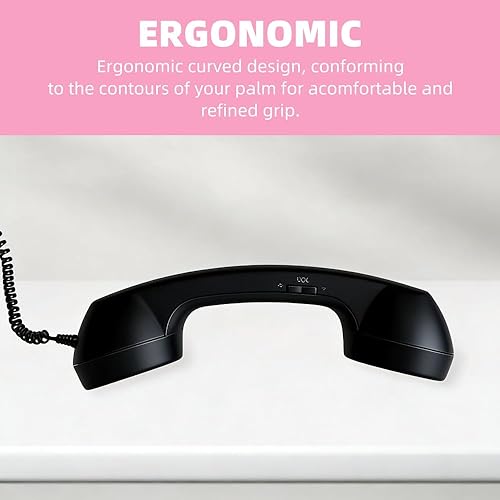 Miniatura 6 de Teléfono retro para iPhone y Android, nuevo receptor de teléfono celular con micrófono y altavoz, teléfono retro con cable para teléfonos móviles,