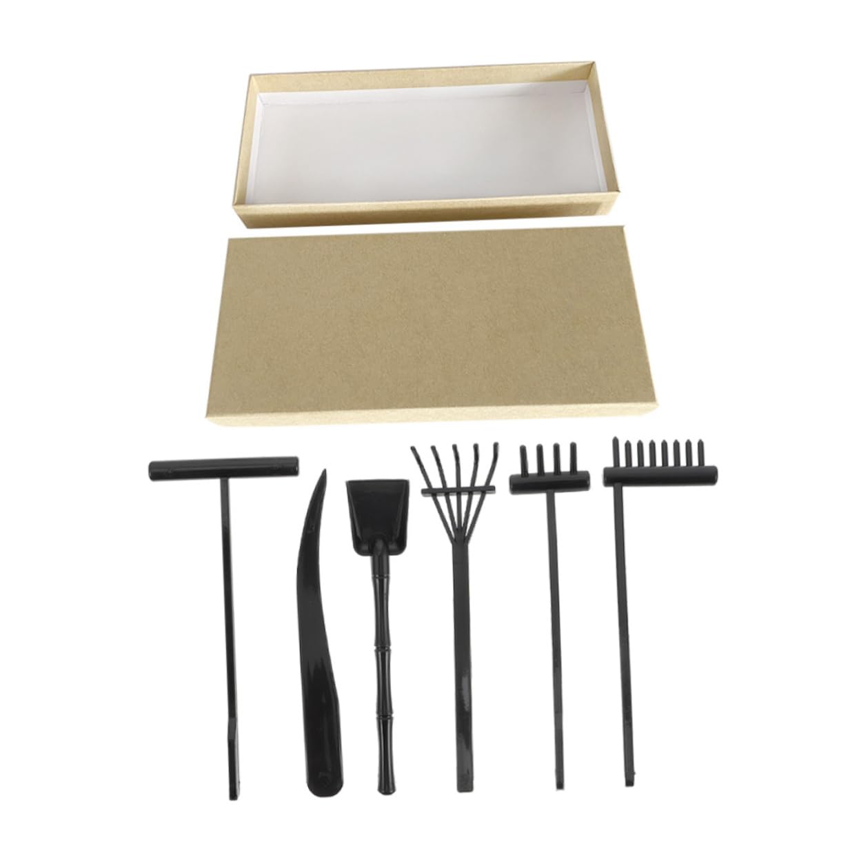 GARVALON 1 Set Zen Sand Kit for Desk Small Rake Set 7pcs Props for Zen Garden Layout