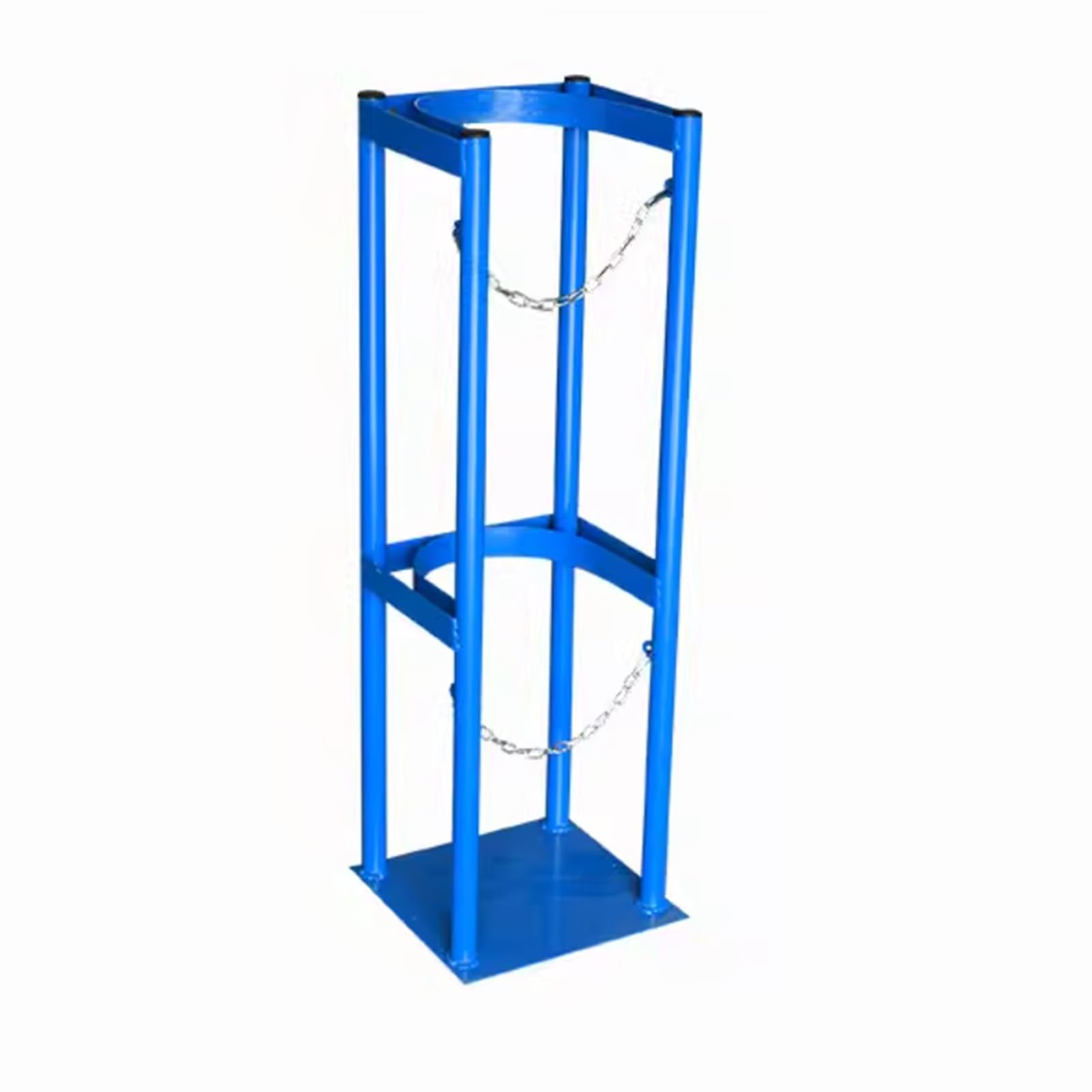 Soporte para bombona de oxígeno con Cadenas de fijación, Estante de Almacenamiento para bombonas de CO2 con Revestimiento, Soporte de Suelo para bombonas de Gas de 24-32,6