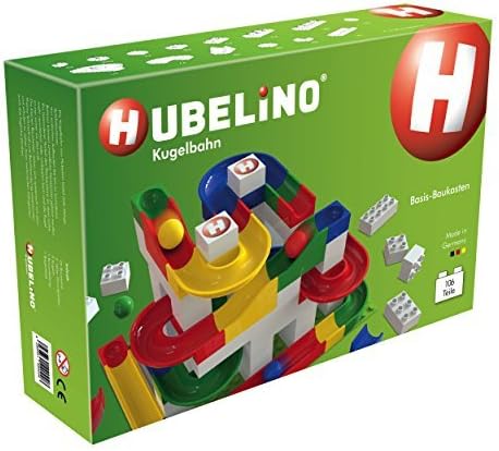 Hubelino - Marble Run - Basic Set - 106pcs - Age 3+ (100% Compatible with Duplo)