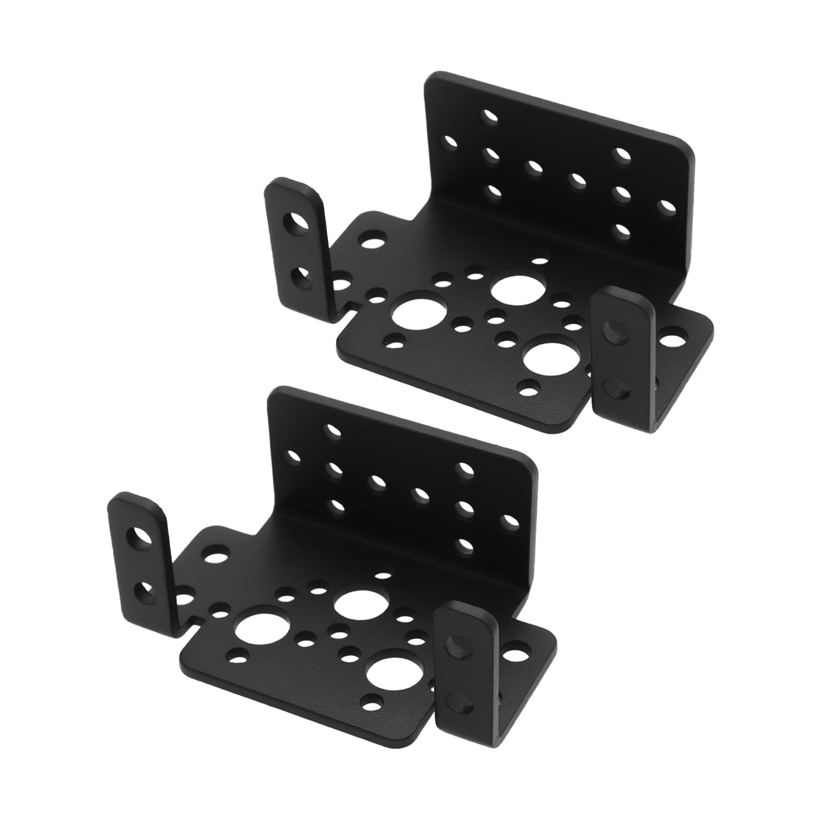 LT Easiyl 2PCS Aluminum Multifunction Servo Bracket 58x25.1x37mm Applicable to Servo Systems with Size 40x45x20mm for Robot Remote Control Models Black