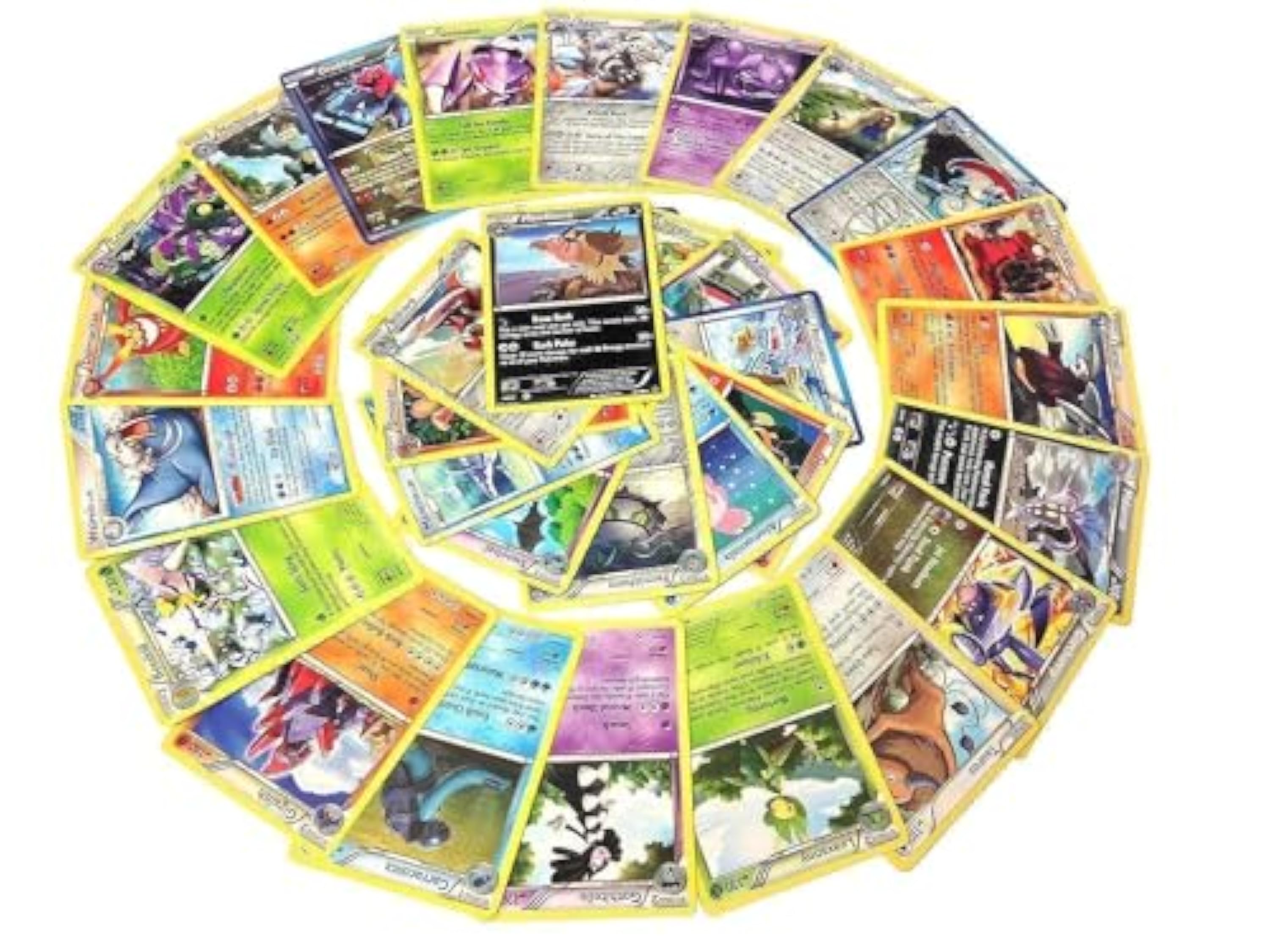 25 Tarjetas Pokemon Raras con 100 HP or Higher (Juego Combinado con no duplicados)