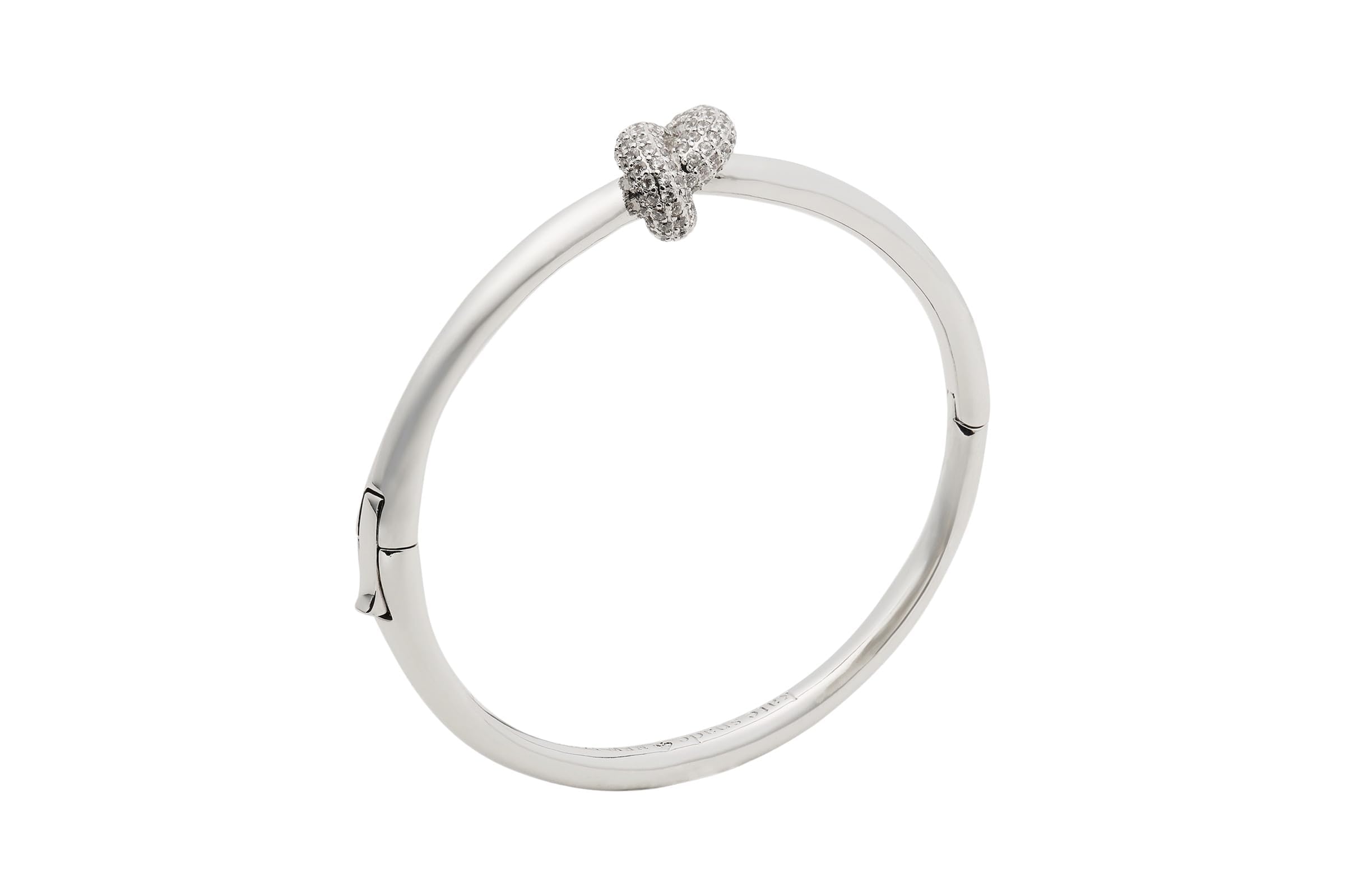 Kate Spade New York Sailors Knot Pave Hinge Bangle clear/silver