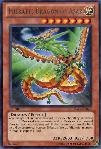 Yu-Gi-Oh! - Hieratic Dragon of Asar (GAOV-EN024) - Galactic Overlord - 1st Edition - Rare