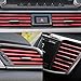 KUANVE 32.8 Feet Car Interior Moulding Trim and 20 Car Air Conditioner Vent Outlet Trim, DIY Car Interior Decorative Filler Insert Strip, Auto Air Conditioner Decoration Strip and Scraper (Red)