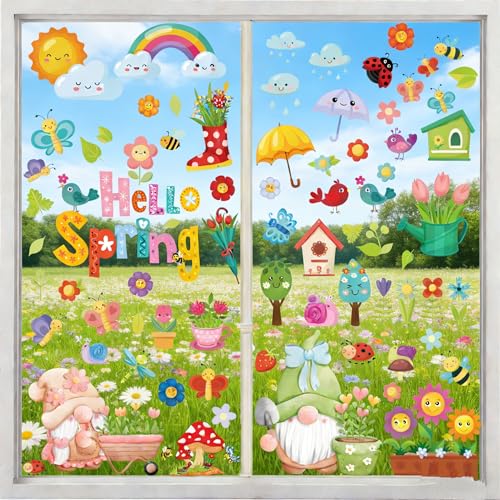 9 hojas de vinilos decorativos primaverales de jardín encantado miniatura 5