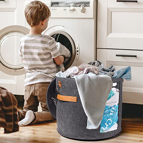 Large Hat Storage Box For Women & Men, Travel Hat Box With Lid Foldable Round Cowboy Hat Organizer Box Carrying & Storing Various Types Of Hats, 19" D X 17" H #TOP5